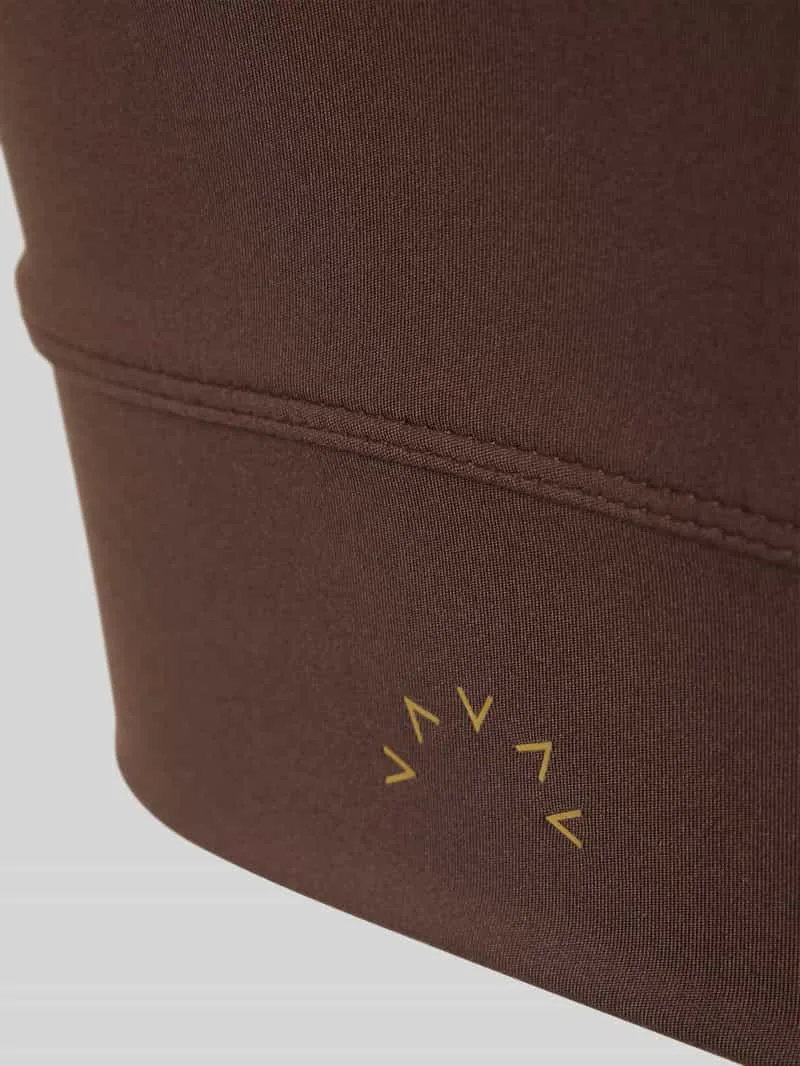 Varley Slim fit sport-bh met logoprint model 'Freesoft' donkerbruin, foto 3