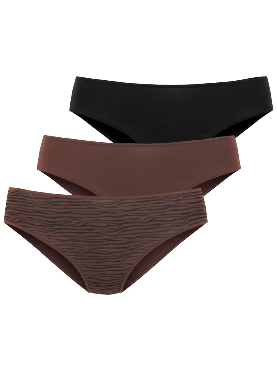 Jazz-pants slip modal bruin zwart, foto 3