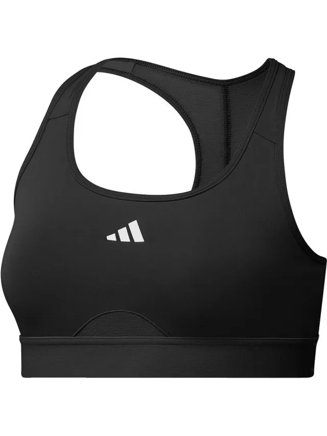 Adidas Bralette adidas Brassière PowerReact sans armatures Zwart