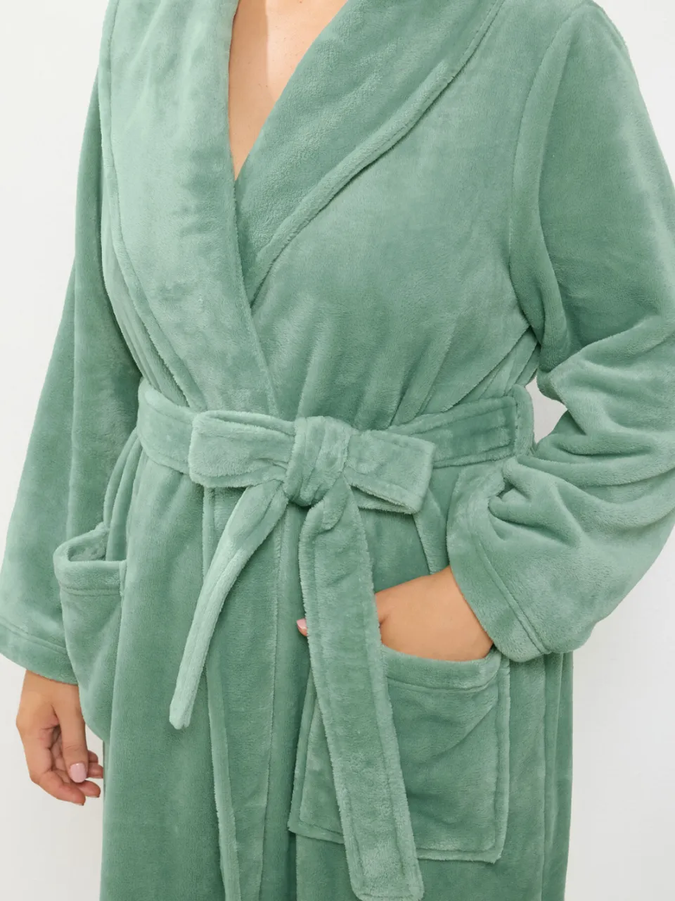 Yours Groene Luxe Badjas-42, foto 5