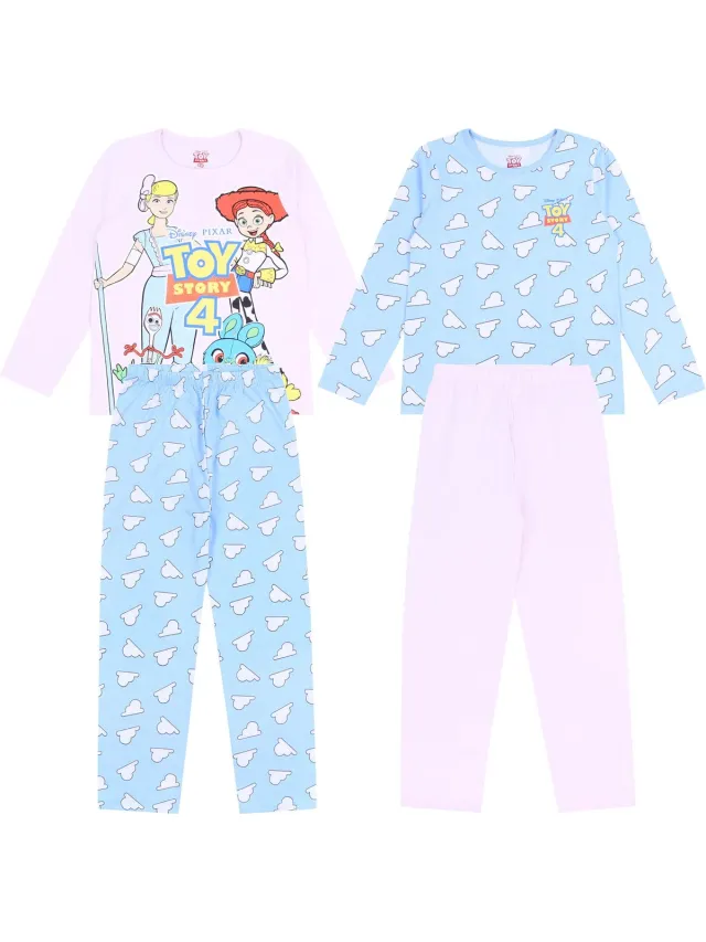Disney TOY STORY DISNEY - 2 x blauwe en roze pyjama / 128