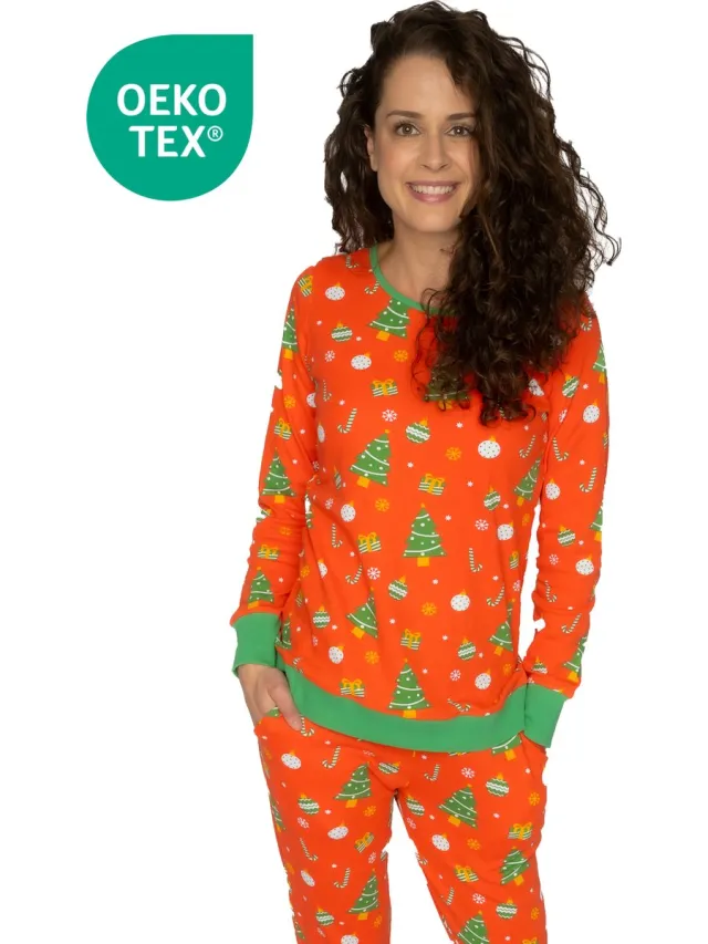Happy Pyjamas Happy Pyjama's | Kerst pyjama familie | Happy Pyjama's | Dames maat: L (XS- XXL) Rood