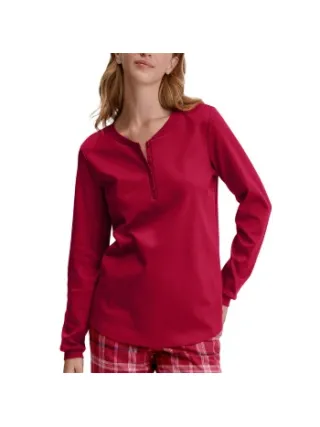Calida Favourites Holidays Shirt With Buttons Rood