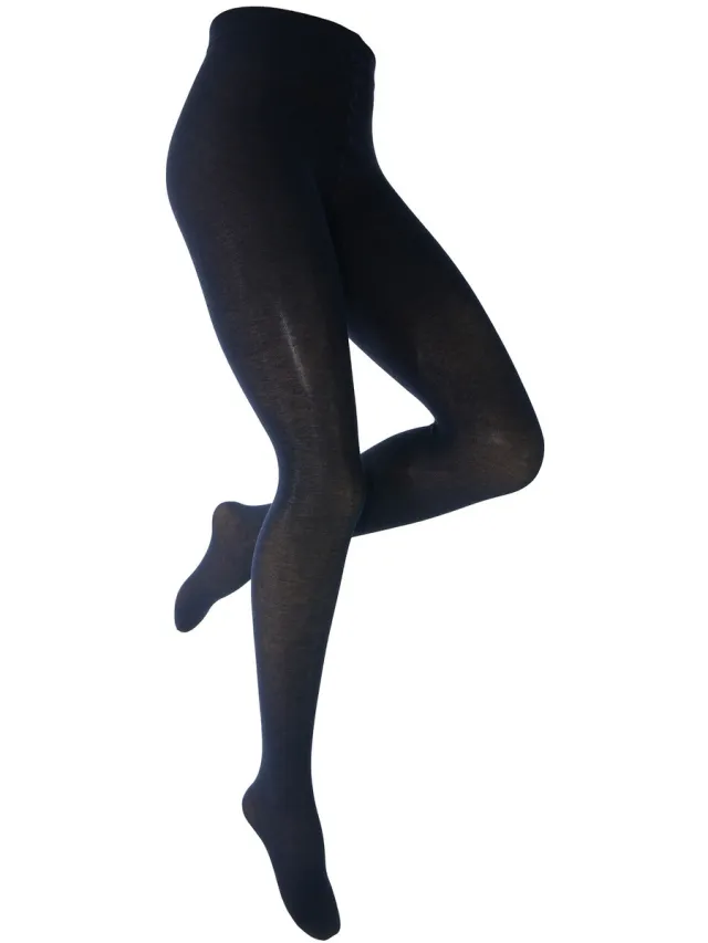 Trasparenze Panty’s/Kousen Trasparenze Collant In Cotone 90 Denari Wilma Blauw
