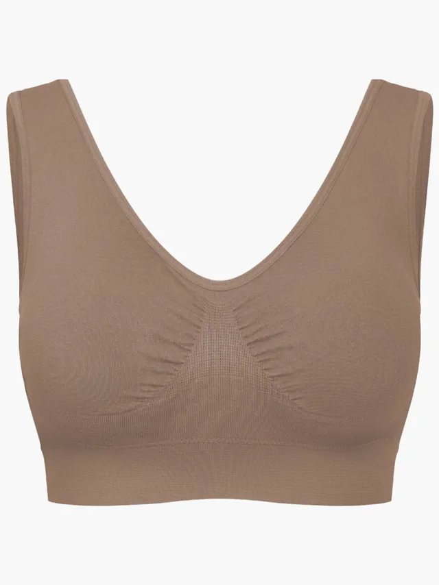 cfab Comfy Bra-Caramel-S - BH Zonder Beugel Voorgevormd - Ondergoed - Naadlos
