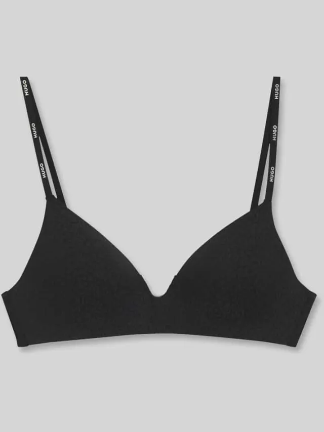 Hugo bh in luipaardprint met all-over motief model 'SHADOW BRALETTE' zwart, foto 2