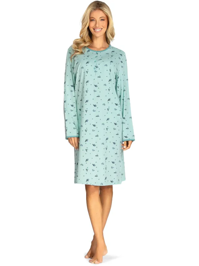 Comtessa Dames Nachthemd 'Happy Day' Mint Blauw