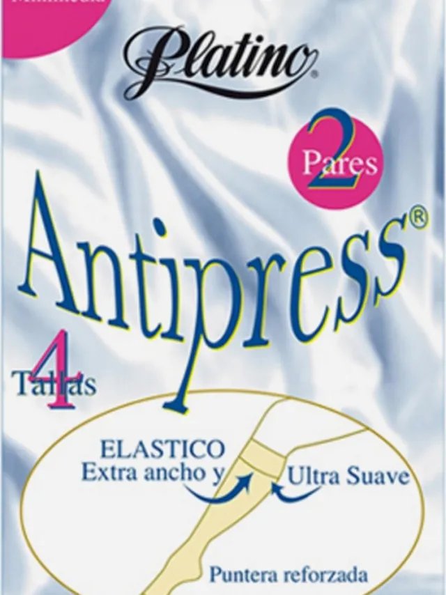 Platino 2 paar 20 den antipress kniekousjes maat M Duna
