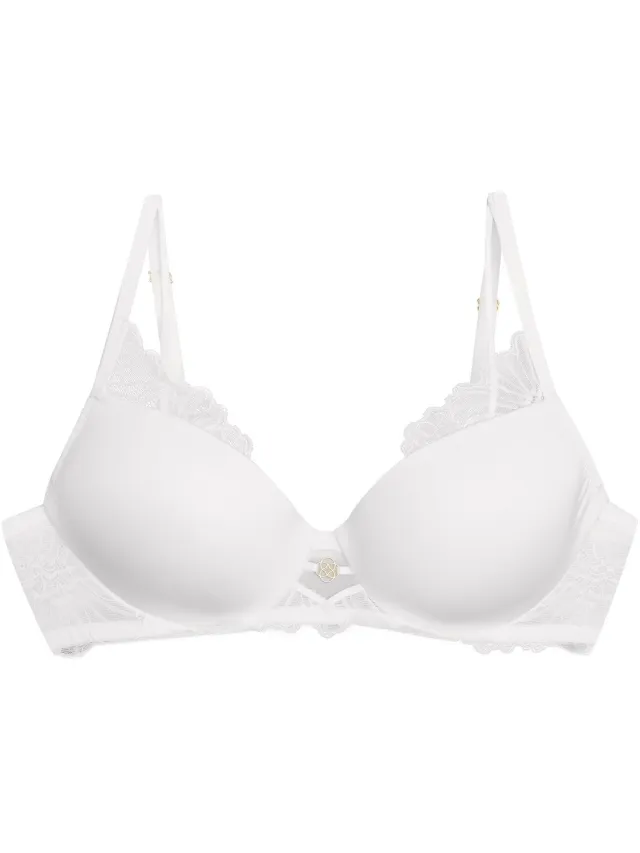 ESOTIQ Briana - Push-upbeha - Wit - 75E - Kanten details