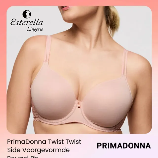 PrimaDonna Twist Twist Side Voorgevormde Beugel Bh 0242570 Powder Rose - maat EU 80B / FR