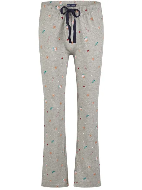 happy shorts Dames kerst pyjama set shirt + broek giftbox bakkerij blauw, foto 2