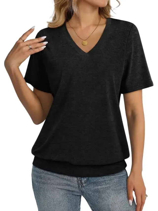 Currero Topje Dames - Top Kleding - Shirt - Blouse - Kort - Volwassen - Zwart