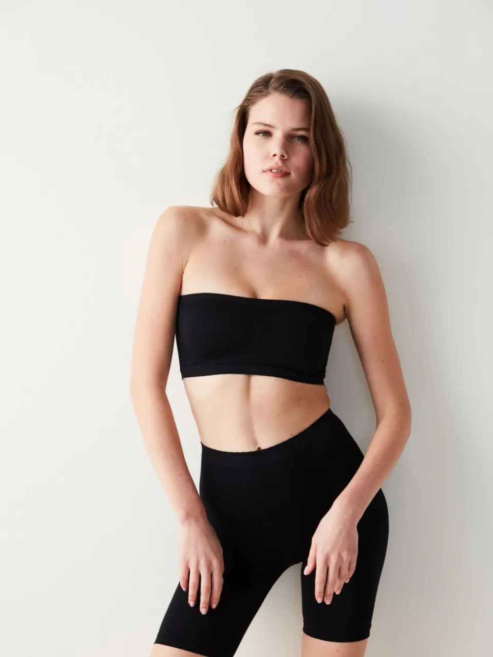 Penti Dames Gebreide Panty’s Met Schavende Bands Zwart