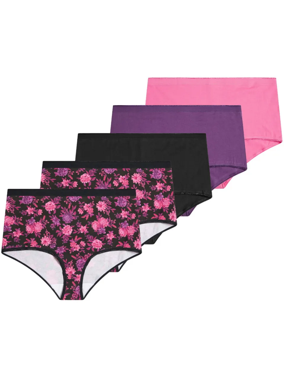 Yours Yourset Set Van 5 Paarse Maxislips Met Bloemenprintsize 46-48, foto 5