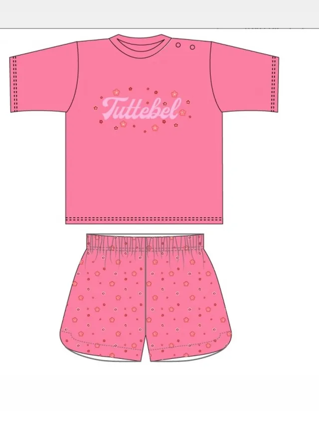 Fun2Wear Tuttebel Shortama Baby | Roze - Katoen