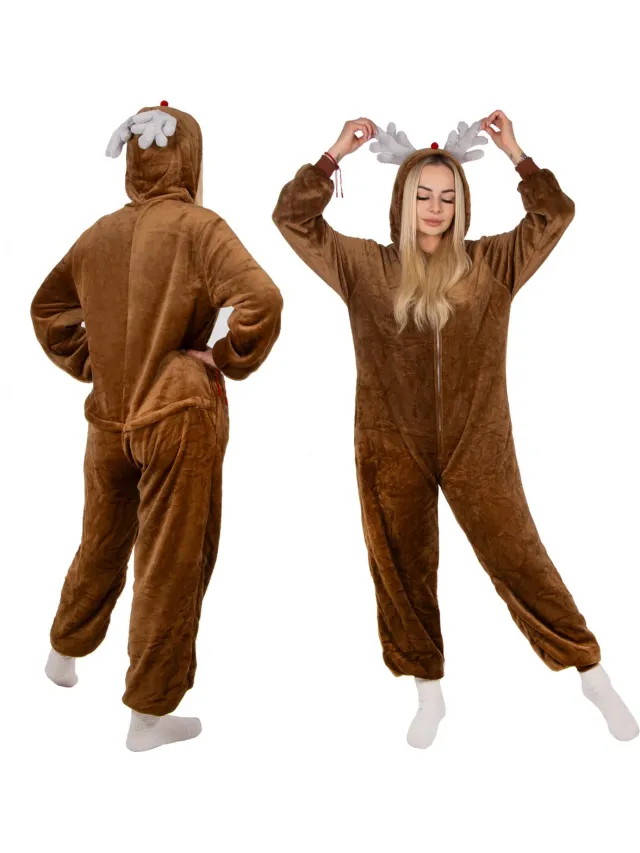 springos Onesie | Rendier | Bruin