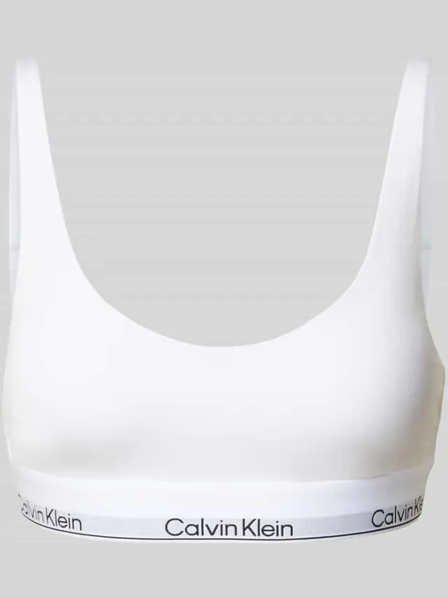 Calvin Klein Bralette met logostitching Wit