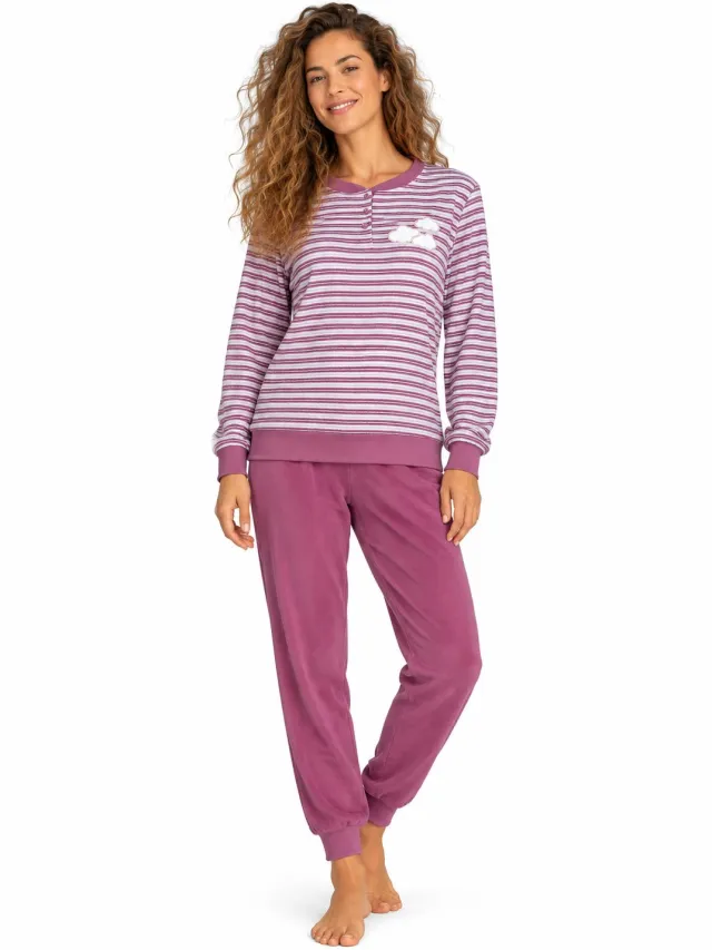 Comtessa Badstof Dames Pyjama – Winter – Oudroze