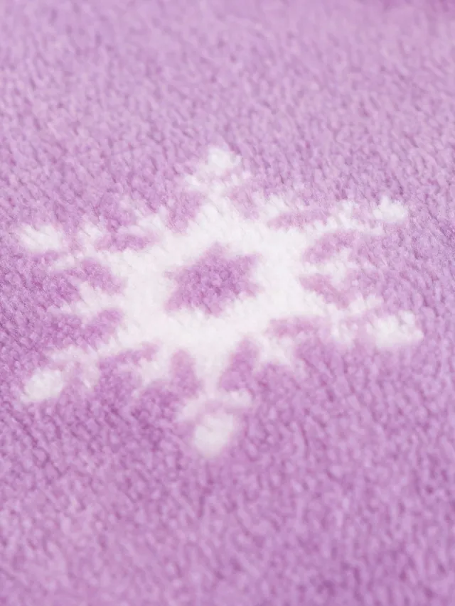 Disney Frozen Coral Fleece Badjas met Sneeuwvlokken Wit