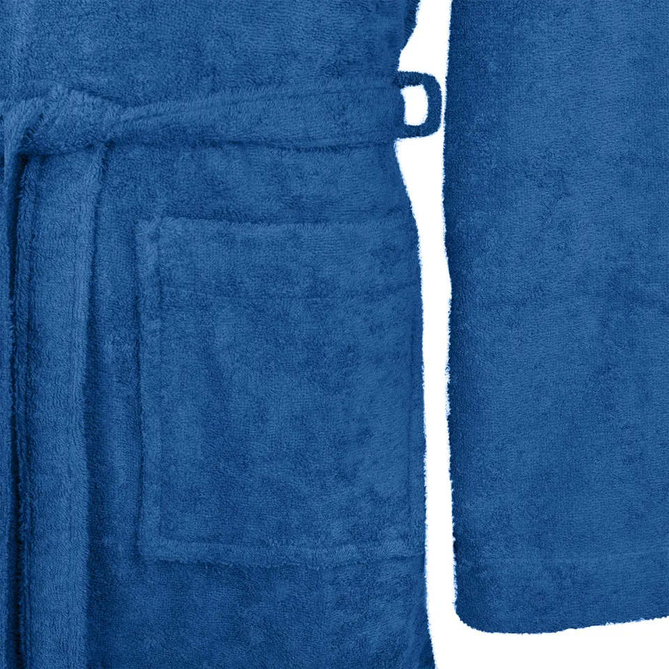vidaXL Badjas KINN Blauw M Katoen, foto 4