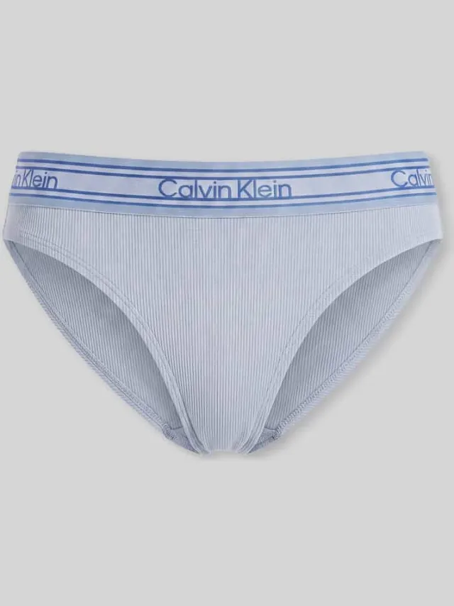 Calvin Klein Slip van mix van katoen en modal model 'RETRO' lichtblauw, foto 2