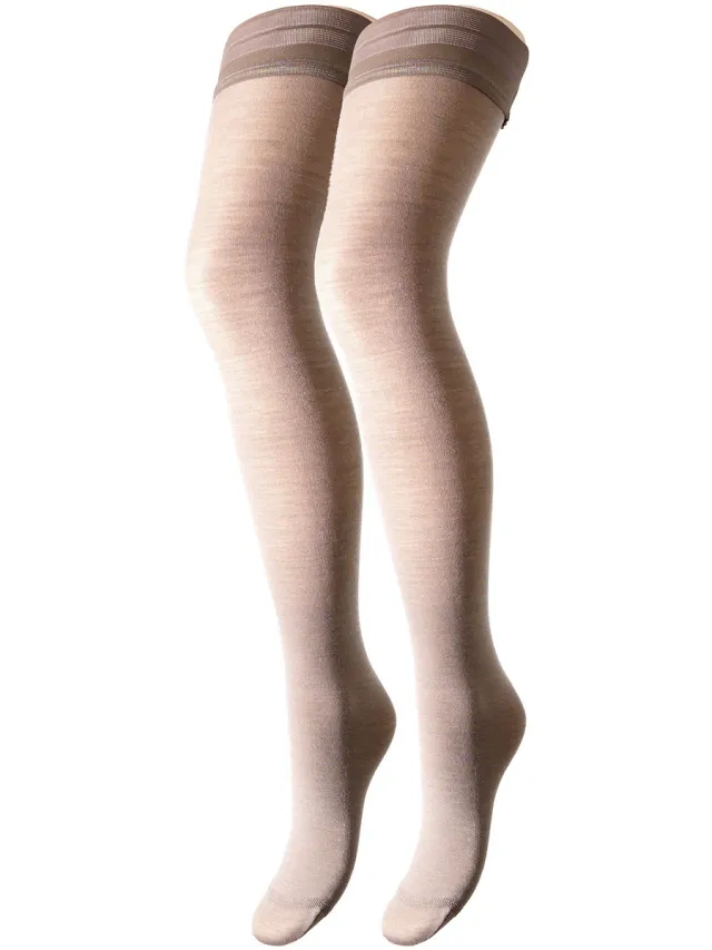 Trasparenze Panty’s/Kousen Trasparenze Autoreggente In Lana Merinos 100 Denari Jennifer Bruin