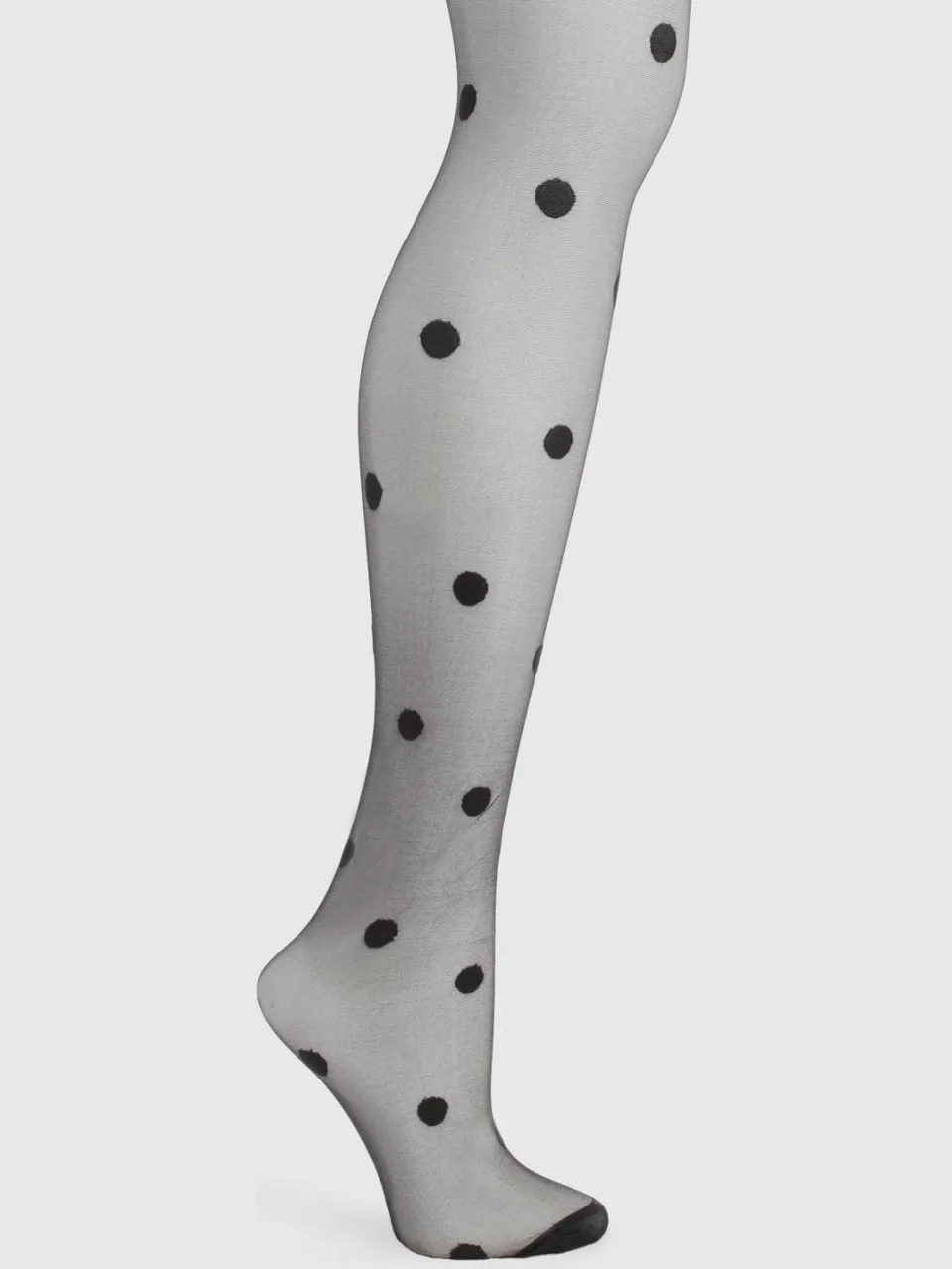 boohoo Dames Grote stippen doorzichtige panty's zwart, foto 2