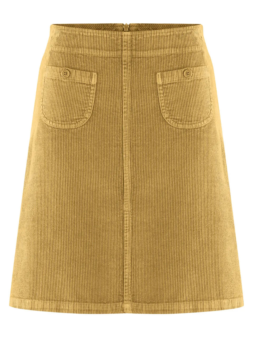 HempAge dames vegan Rok Simple Cord Dijon Geel, foto 2