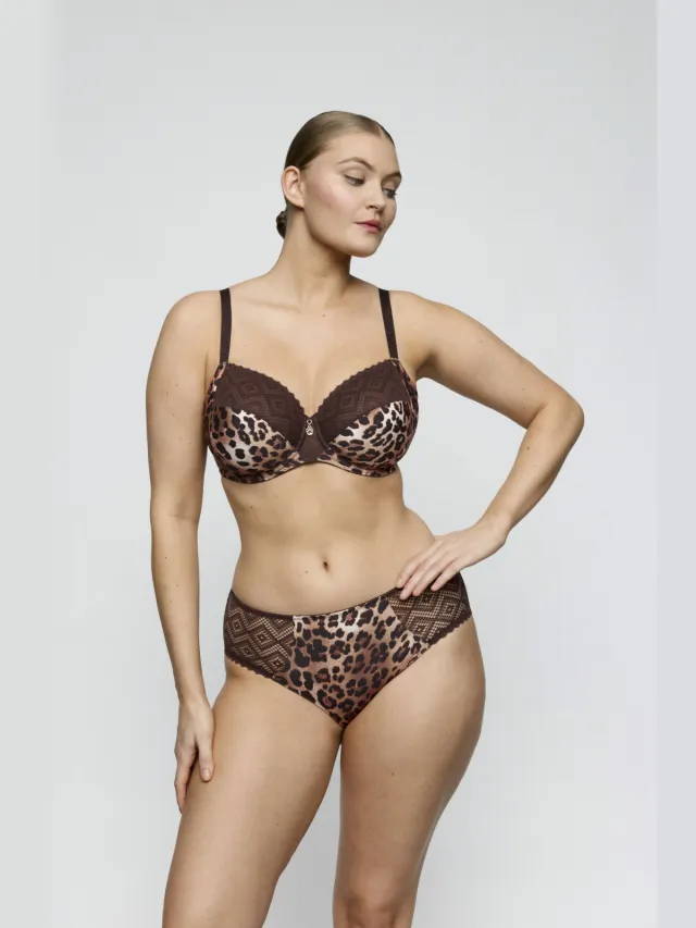 PrimaDonna Twist Giganni maxislip met panterprint - bruin/beige