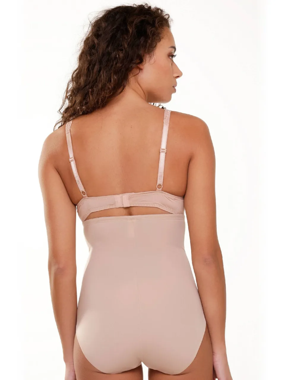Lingadore seamless high waist corrigerende slip beige, foto 4