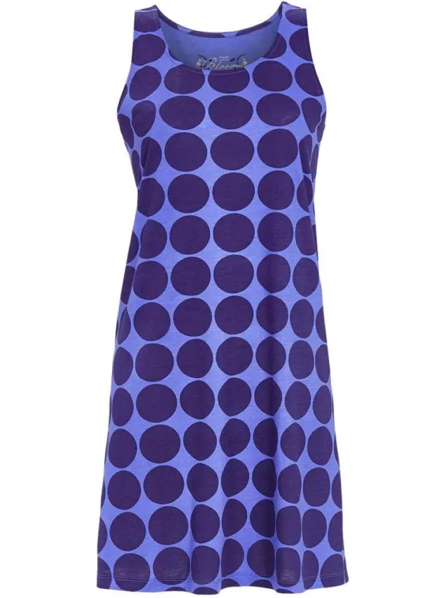 Ringella Blauw stippen nachthemd van Ringella - Blauw - Maat - 36