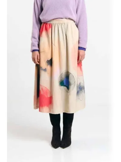 SUITE13LAB dames vegan Rok Dax Garden Print crème, foto 2