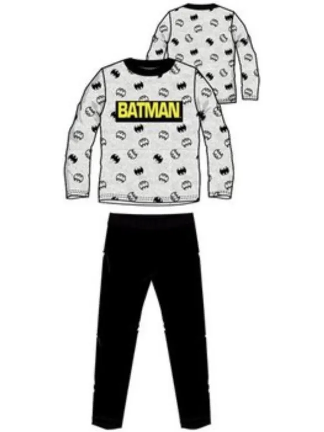 Batman pyjama - grijs - zwart - Maat 98 / 3 jaar grijs zwart