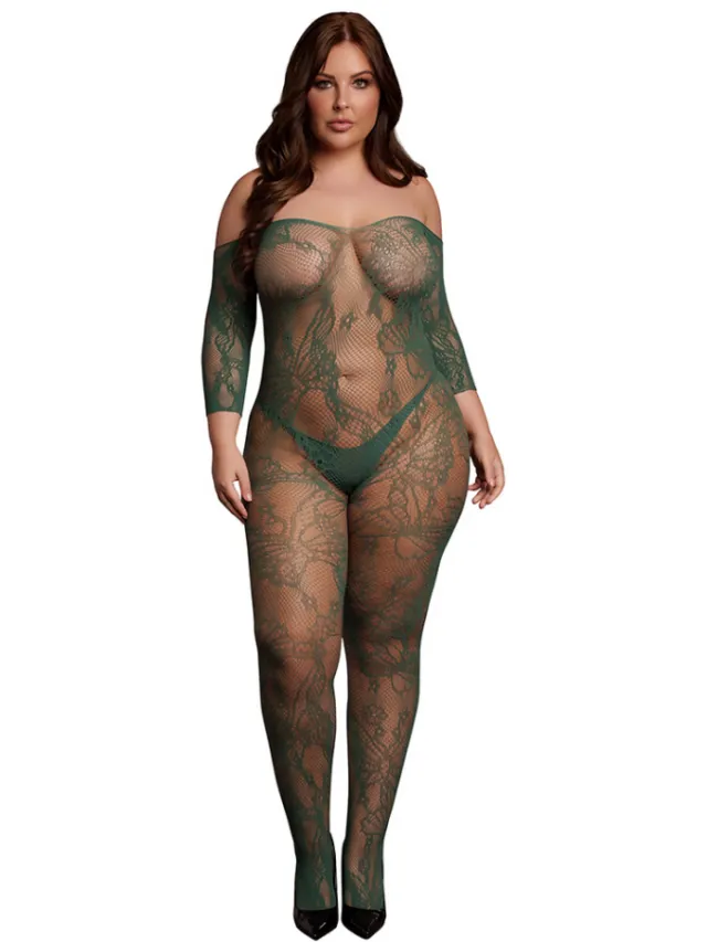 Le Désir by Shots Kant Lange Mouwen Bodystocking - Koninginmaat
