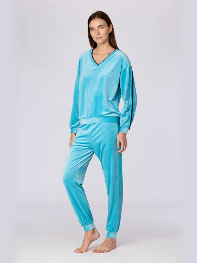 Woody Dames huispak blauw
