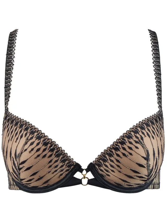 Aubade Voodoo Kiss Push Up Bh 3DN08 Millenium Black - maat EU 75C / FR Zwart