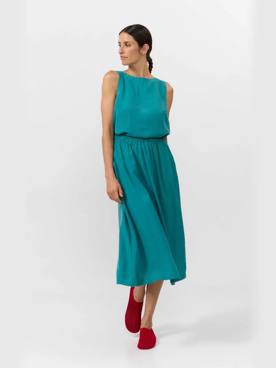 SUITE13LAB dames vegan Rok Adaja Petrol