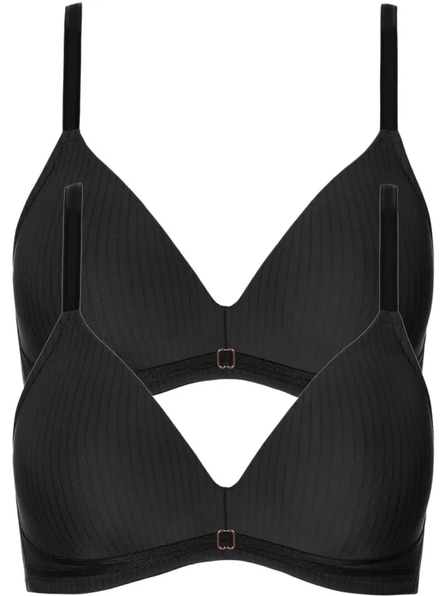 Lisca 2-pack cup BH zonder beugel Laura zwart