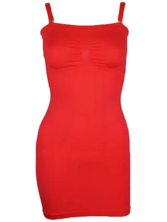 J&C strapless corrigerende onderjurk - Onderjurk met afneembandjes - Shapewear - Rood