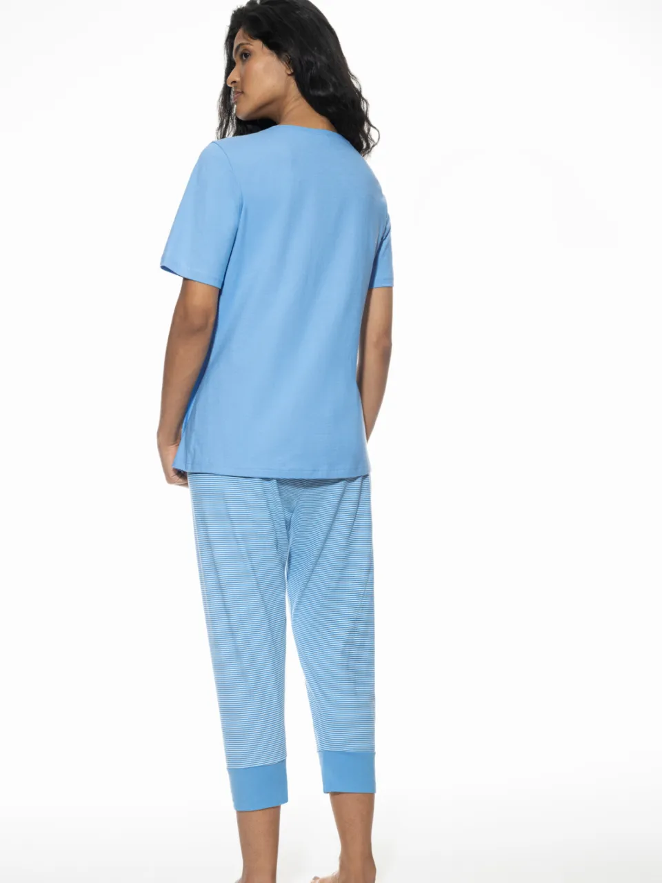 Mey Pyjama 3/4-lang, korte mouwen Serie Small Stripes Summer Blue, foto 2