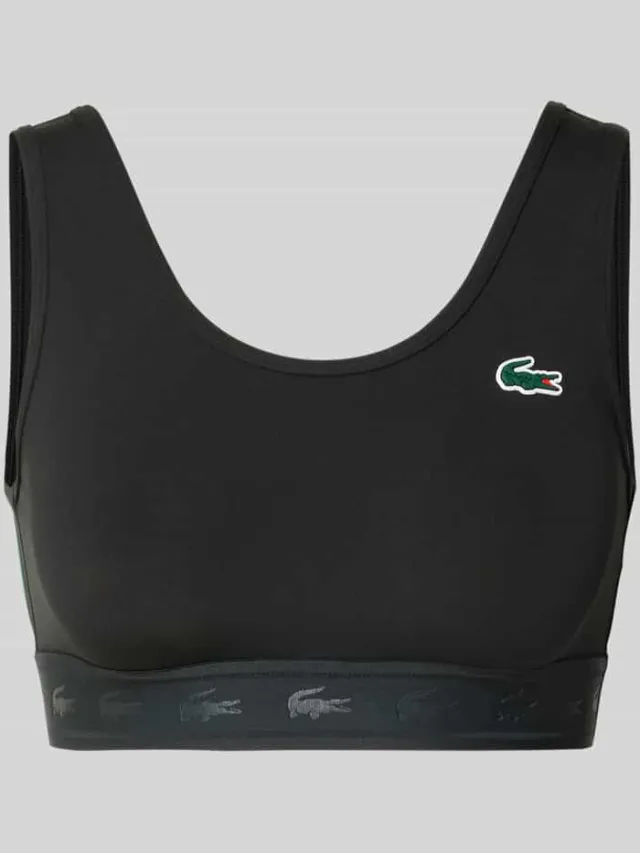 Lacoste Sport-bh met logopatch Zwart