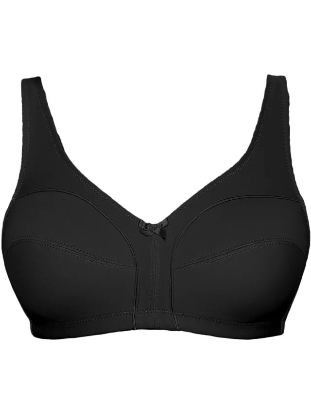 Viania Katoenen soft beha Basic Zwart