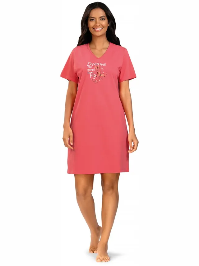 Comtessa Dames Nachthemd 'Dreams are Meant to Fly' Roze