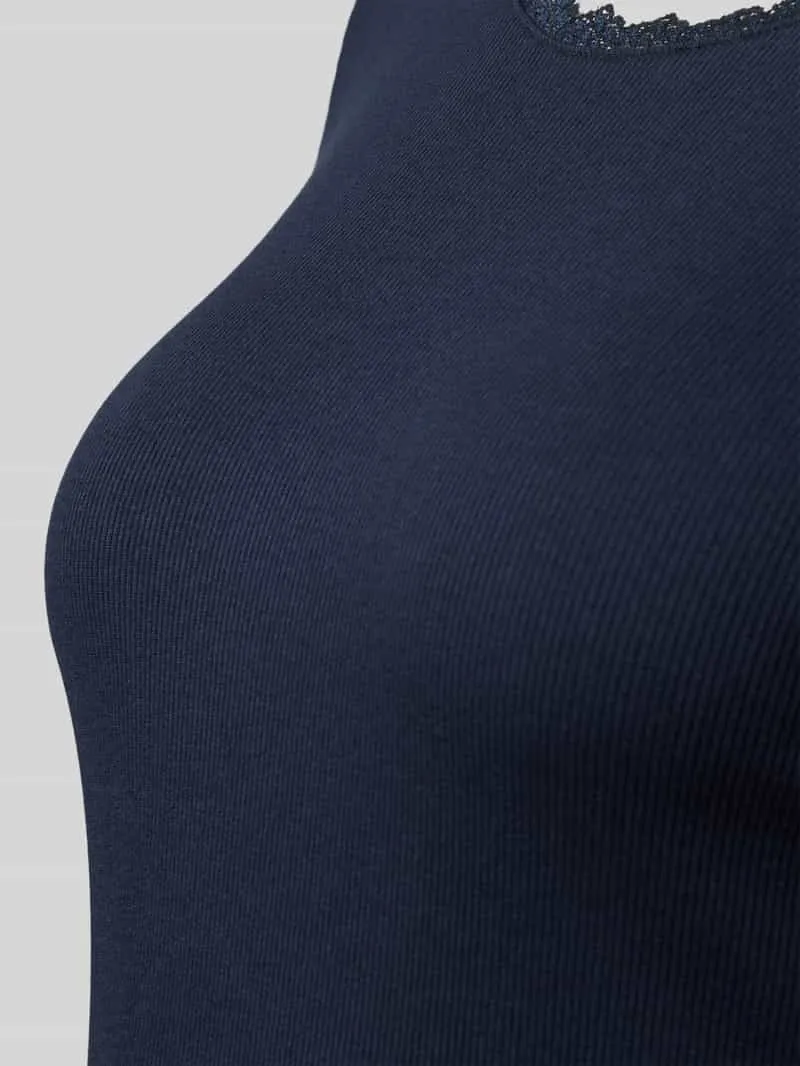 Christian Berg Woman Pyjamabovendeel van katoenmix donkerblauw, foto 3