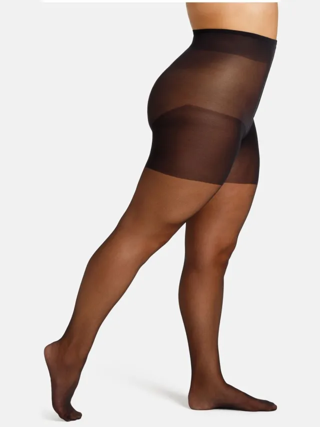 Camano , Panty Damespanty Fijne panty Set van 2, 20 den transparant, aangenaam comfortabel, platte naad draagcomfort, casual vrouwelijk klassiek. black
