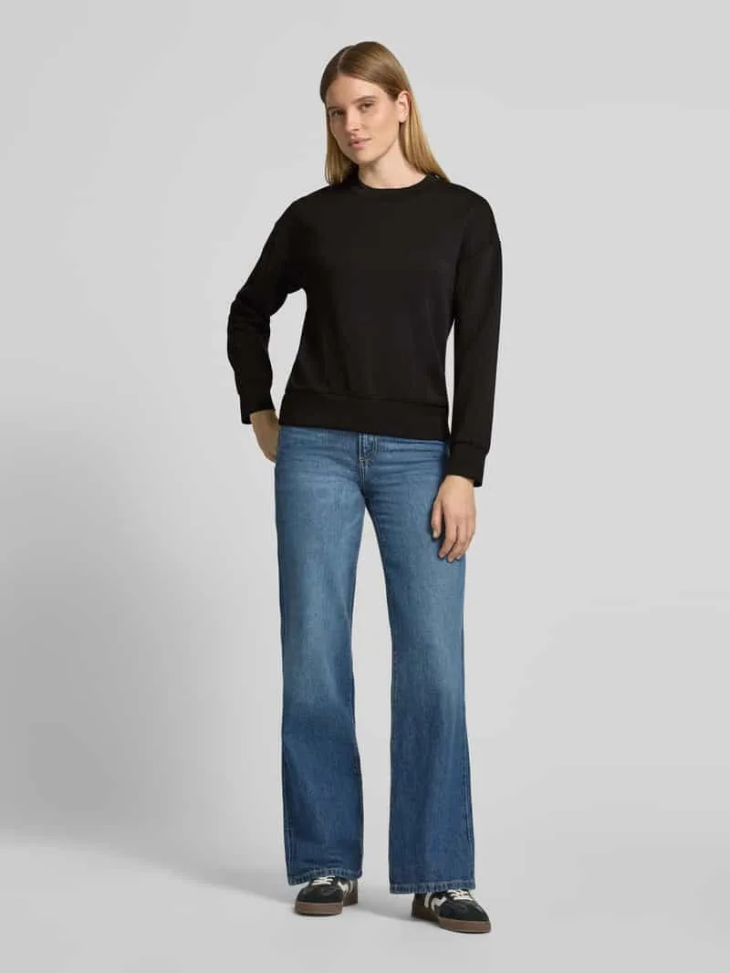Marc O'Polo Regular fit shirt met lange mouwen van pyjama met verlaagde schouders zwart, foto 3