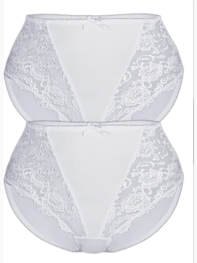 Sassa 2-pack Bodice Slips KLASSIEK KANT Wit Wit