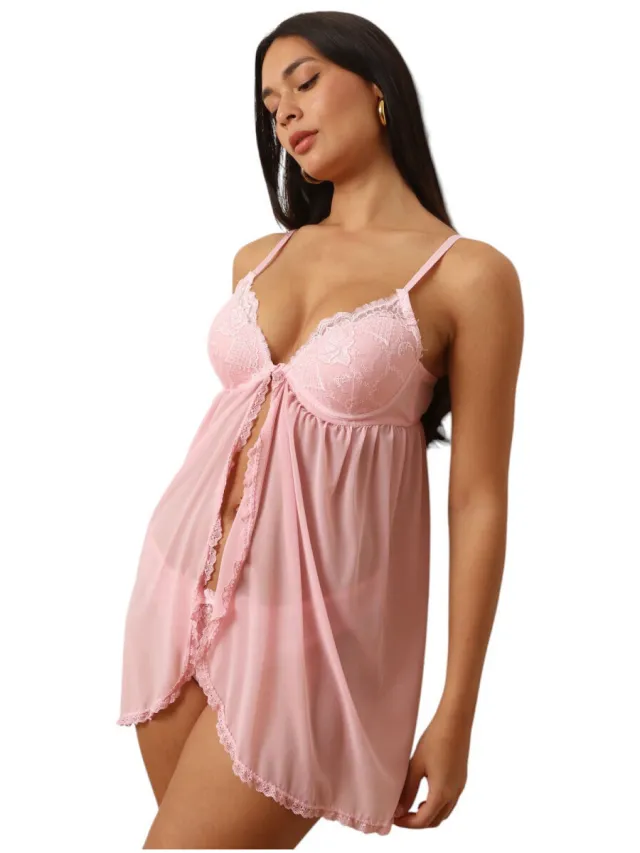 La Modeuse babydoll nachthemd roze
