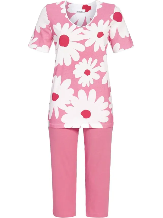 Ringella Roze Ringella pyjama bloemen - Roze - Maat - 42