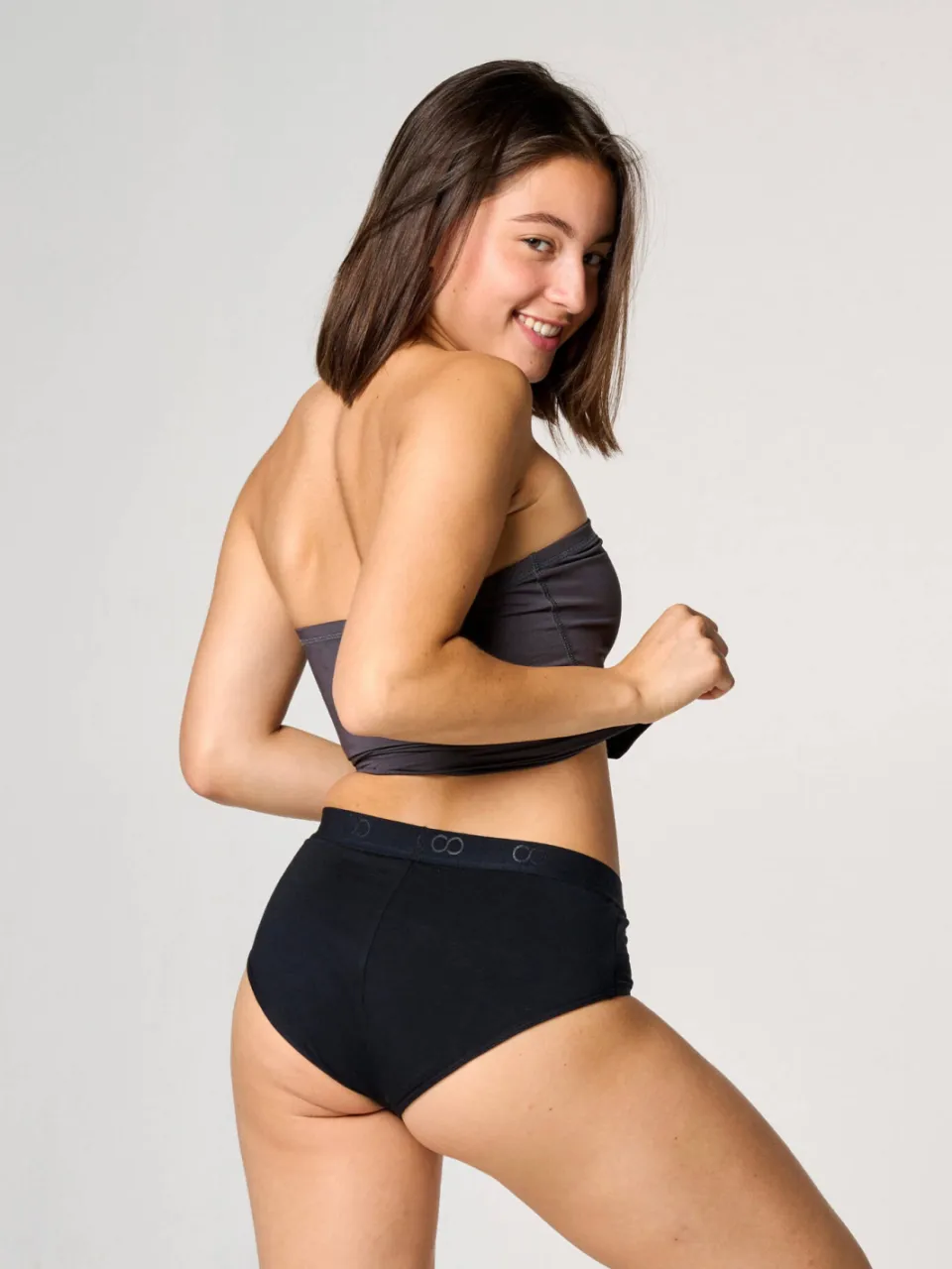 Moodies Undies sterk absorberende hipster menstruatieslip zwart, foto 5